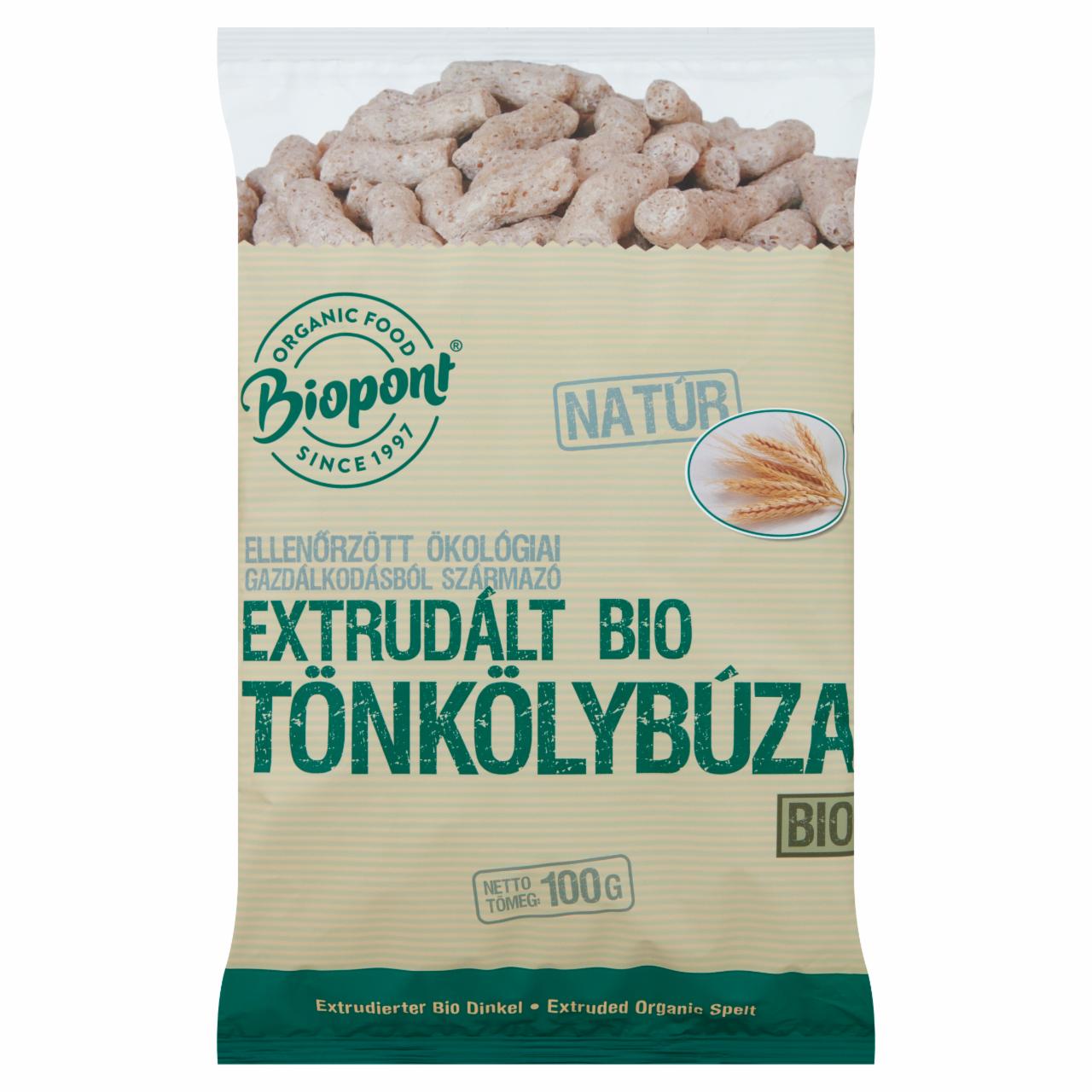 Képek - Biopont BIO natúr extrudált tönkölybúza 100 g