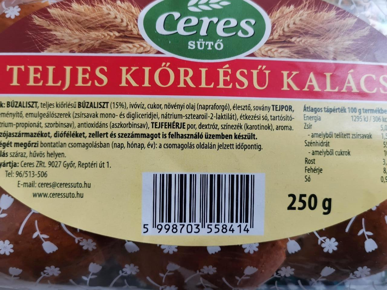 Képek - Teljes kiőrlésű kalács Ceres sütő