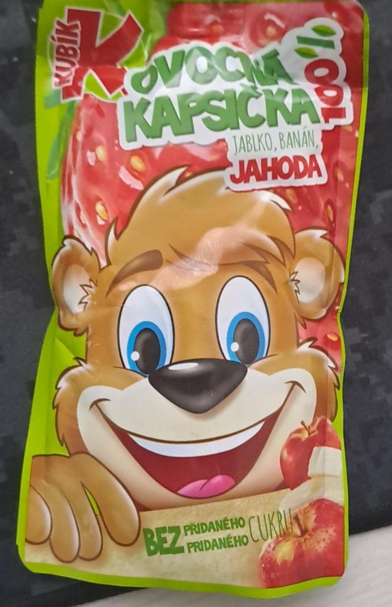 Képek - Ovocná kapsička 100% jablko, banán, jahoda Kubík