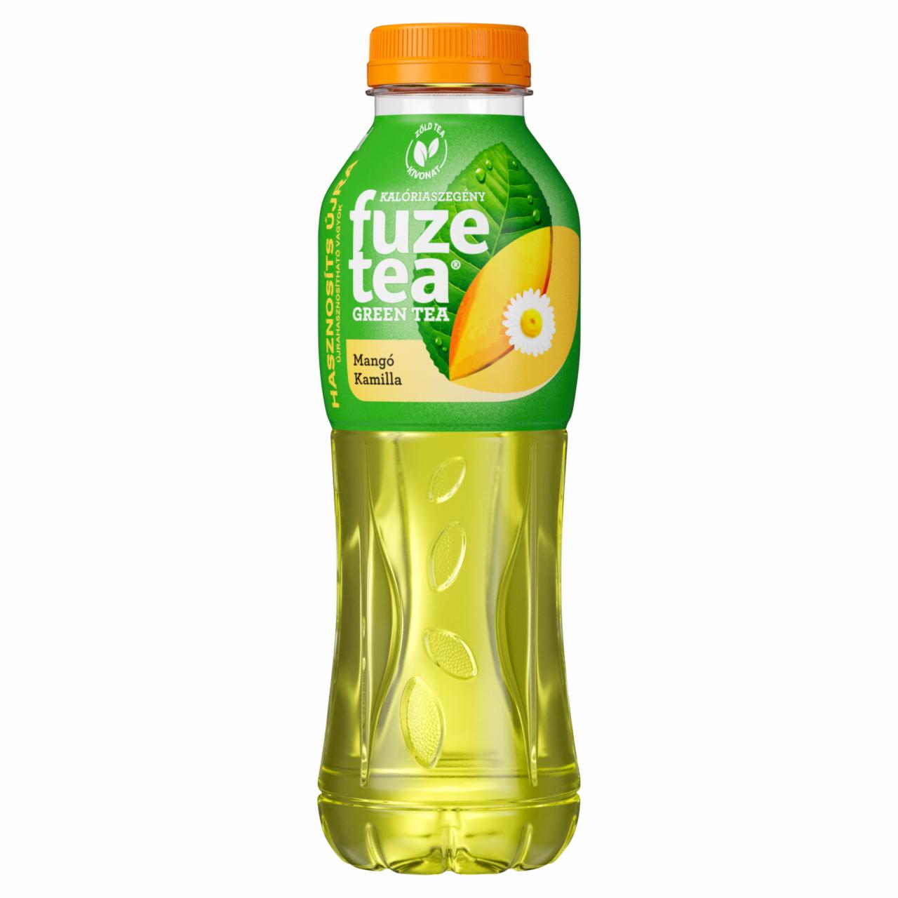 Képek - FuzeTea szénsavmentes mangó- és kamillaízű üdítőital zöld tea kivonattal 500 ml