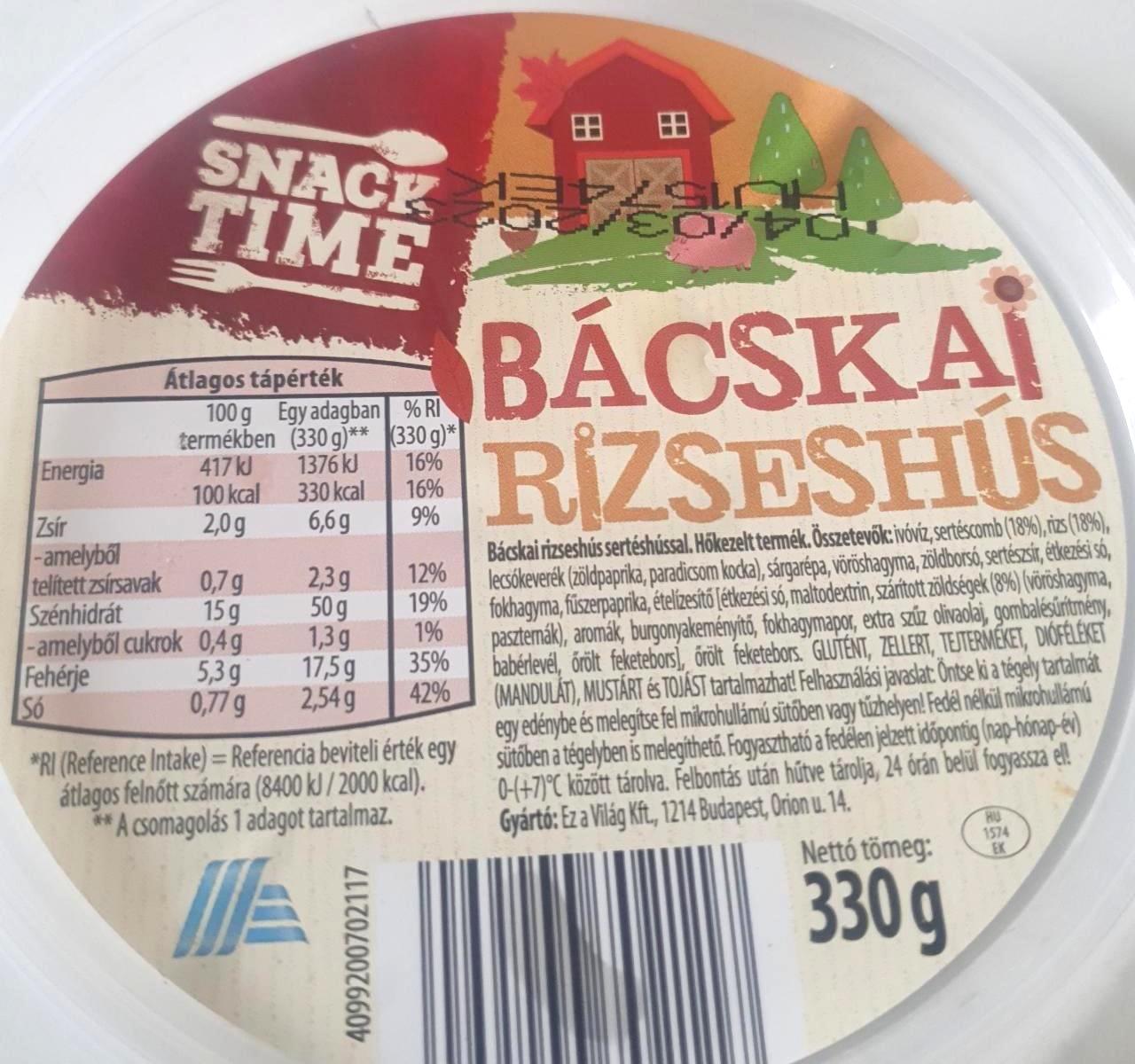 Képek - Bácskai rizses hús Snack time