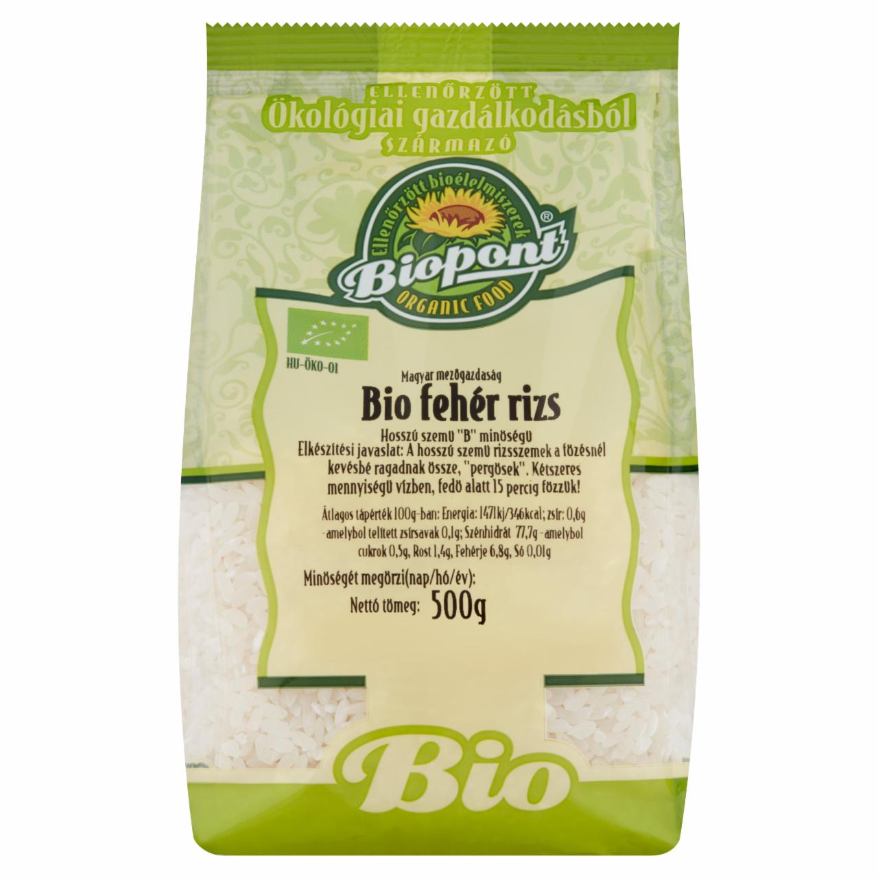 Képek - Biopont BIO hosszú szemű, 'B' minőségű fehér rizs 500 g