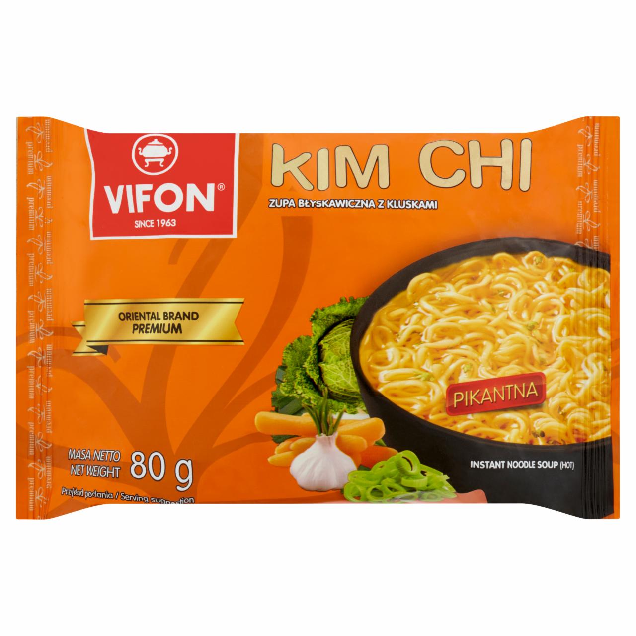 Képek - Vifon Kim Chi hagyományos koreai csípős instant tésztás leves 80 g