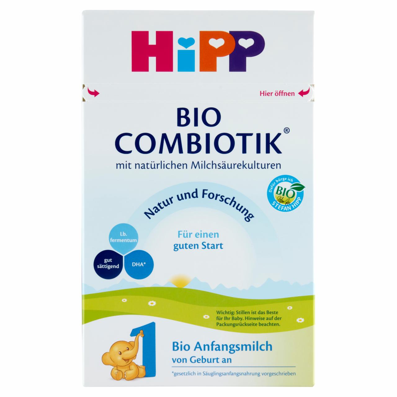 Képek - HiPP 1 BIO Combiotik tejalapú anyatej-helyettesítő tápszer újszülött kortól 600 g