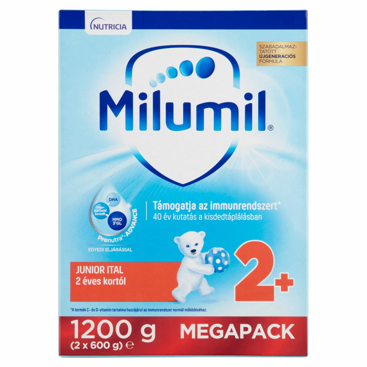 Képek - Milumil Junior 2+ ital 2 éves kortól 2 x 600 g (1200 g)