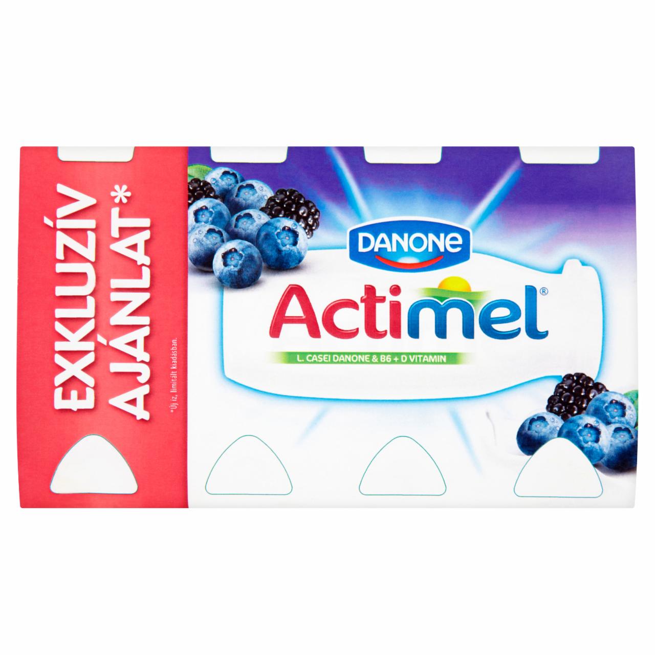 Képek - Danone Actimel L. casei Danone élőflórás szeder- és fekete áfonyaízű joghurtital 8 x 100 g