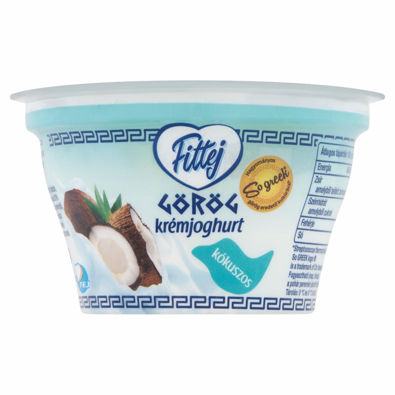 Képek - Fittej kókuszos görög krémjoghurt 150 g