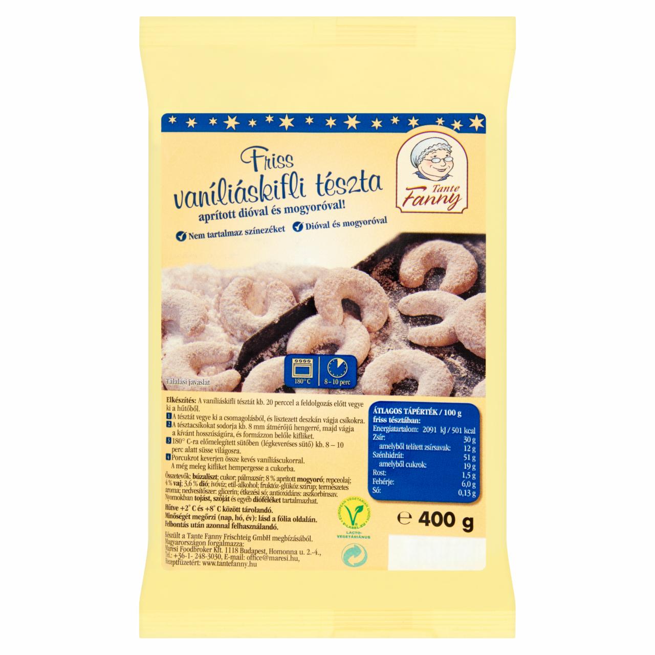 Képek - Tante Fanny friss vaníliás kifli tészta 400 g