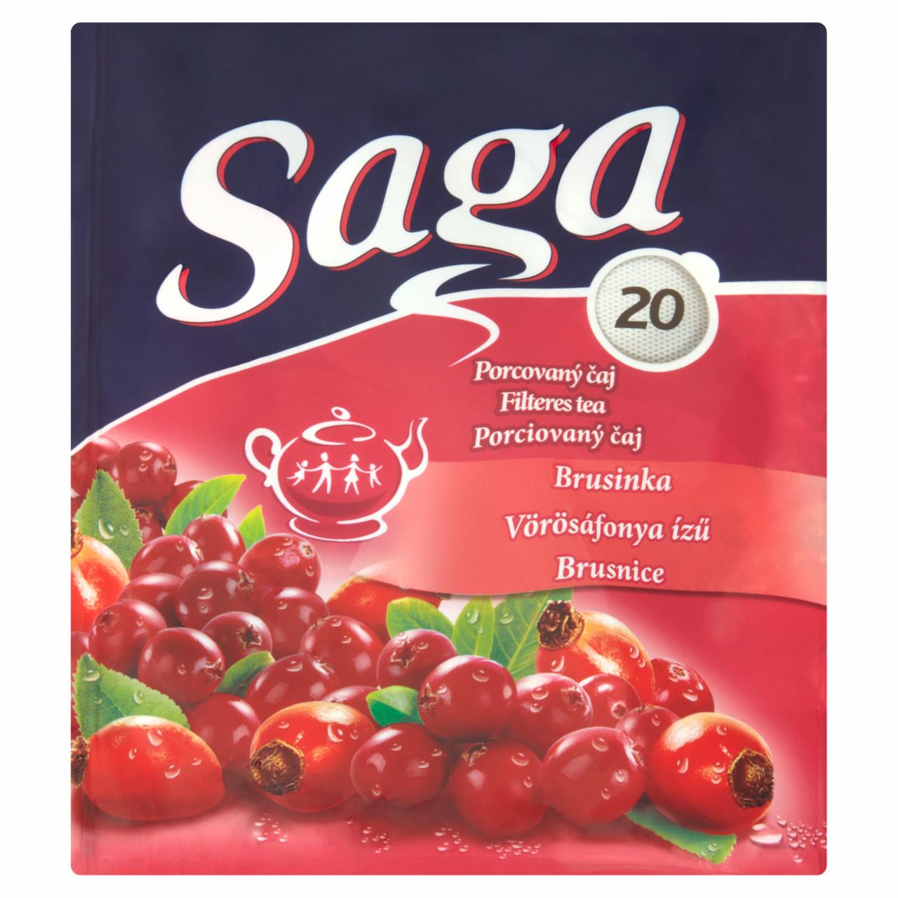 Képek - Saga vörösáfonya ízű gyümölcstea 20 filter 40 g