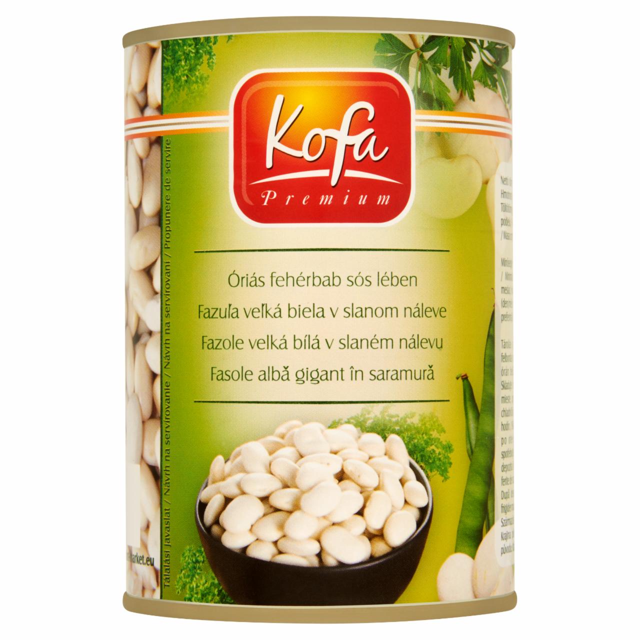 Képek - Kofa Premium óriás fehérbab sós lében 400 g