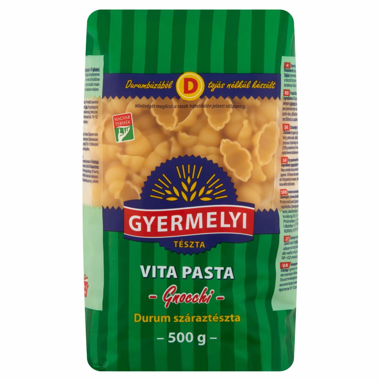 Képek - Gyermelyi Vita Pasta Gnocchi durum száraztészta 500 g