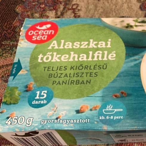 Képek - Alaszkai tőkehalfilé teljes kiőrlésű búzalisztes panírban Ocean sea