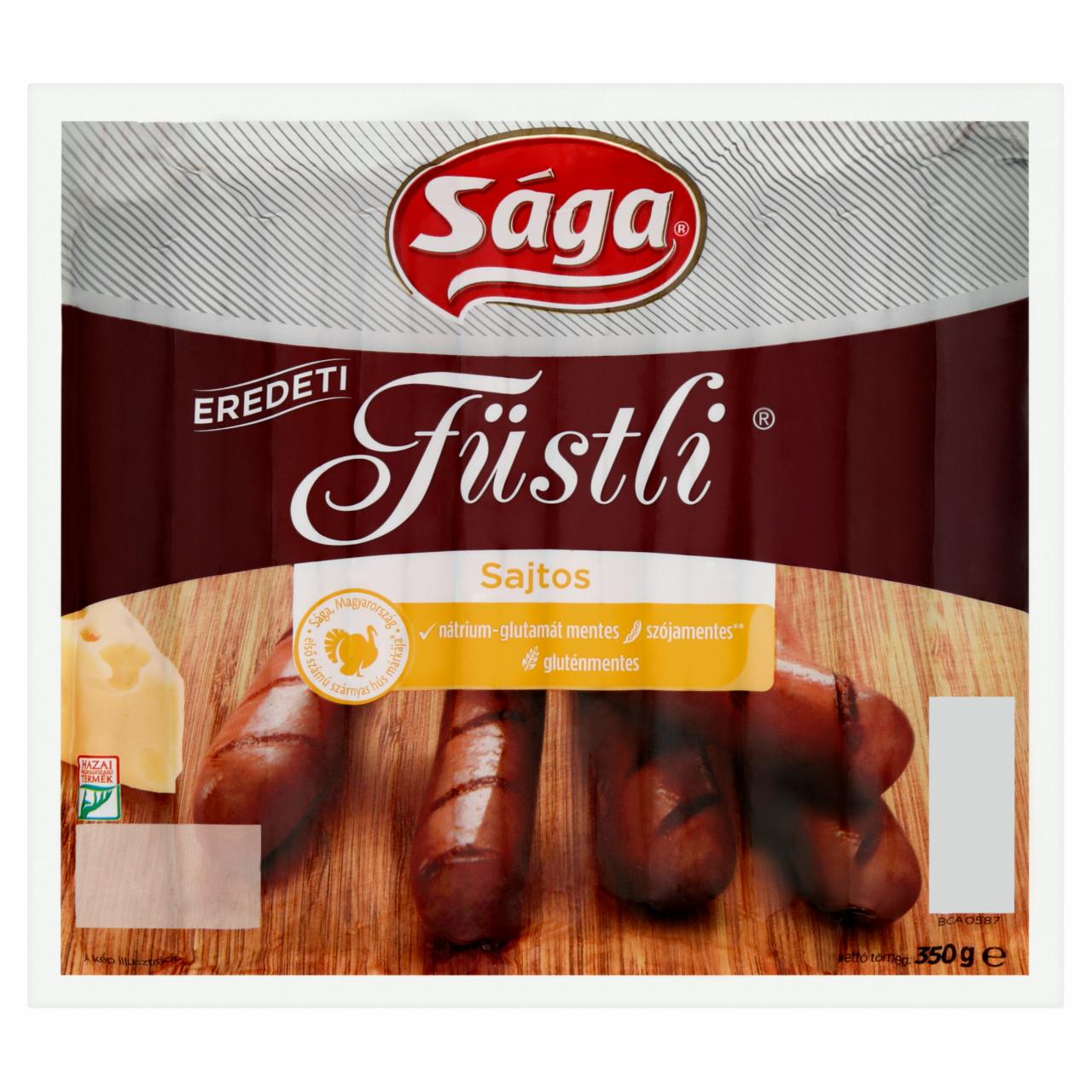 Képek - Sága Füstli sajtos, füst ízesítésű virsli csirkehúsból 350 g