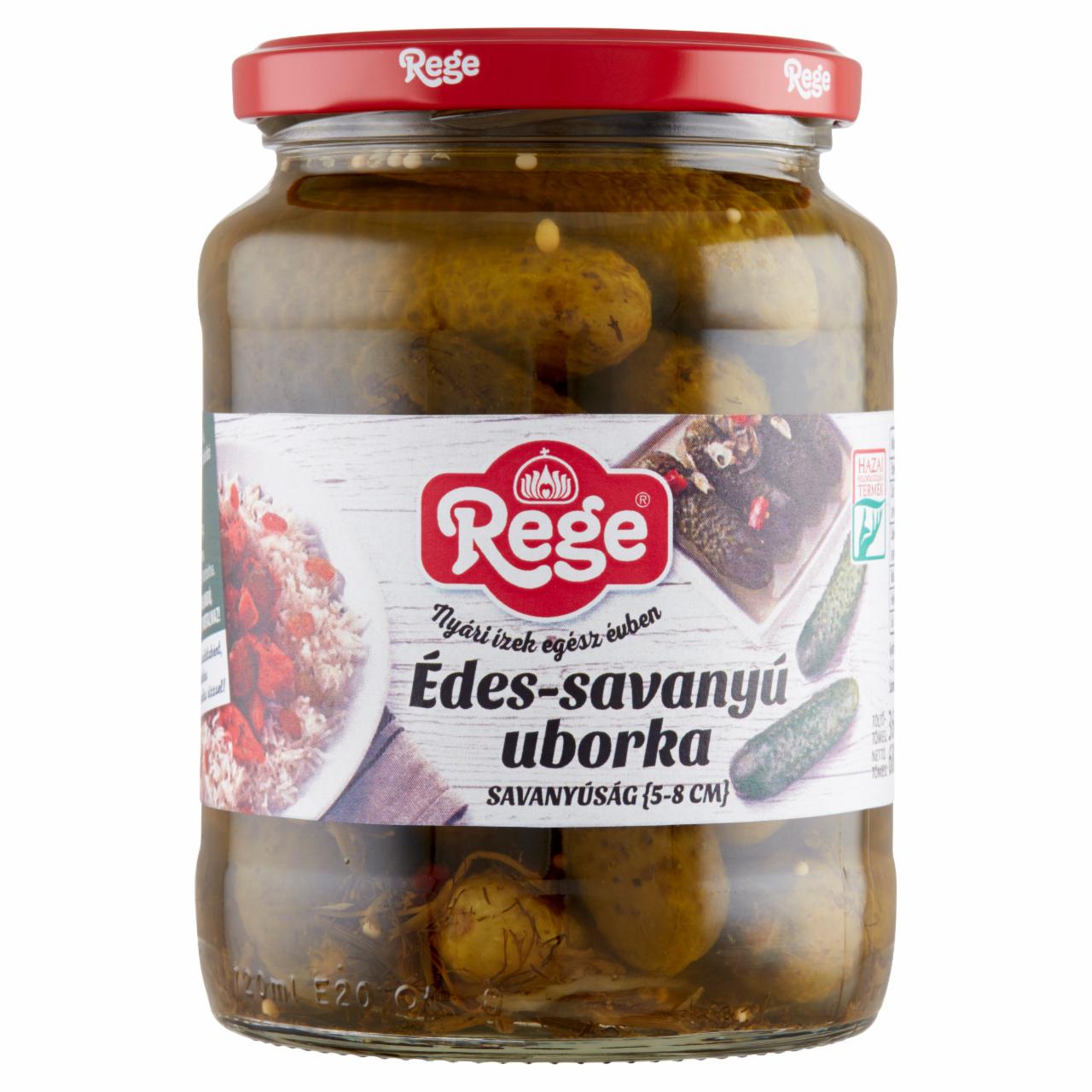 Képek - Rege édes-savanyú uborka savanyúság 5-8 cm 680 g