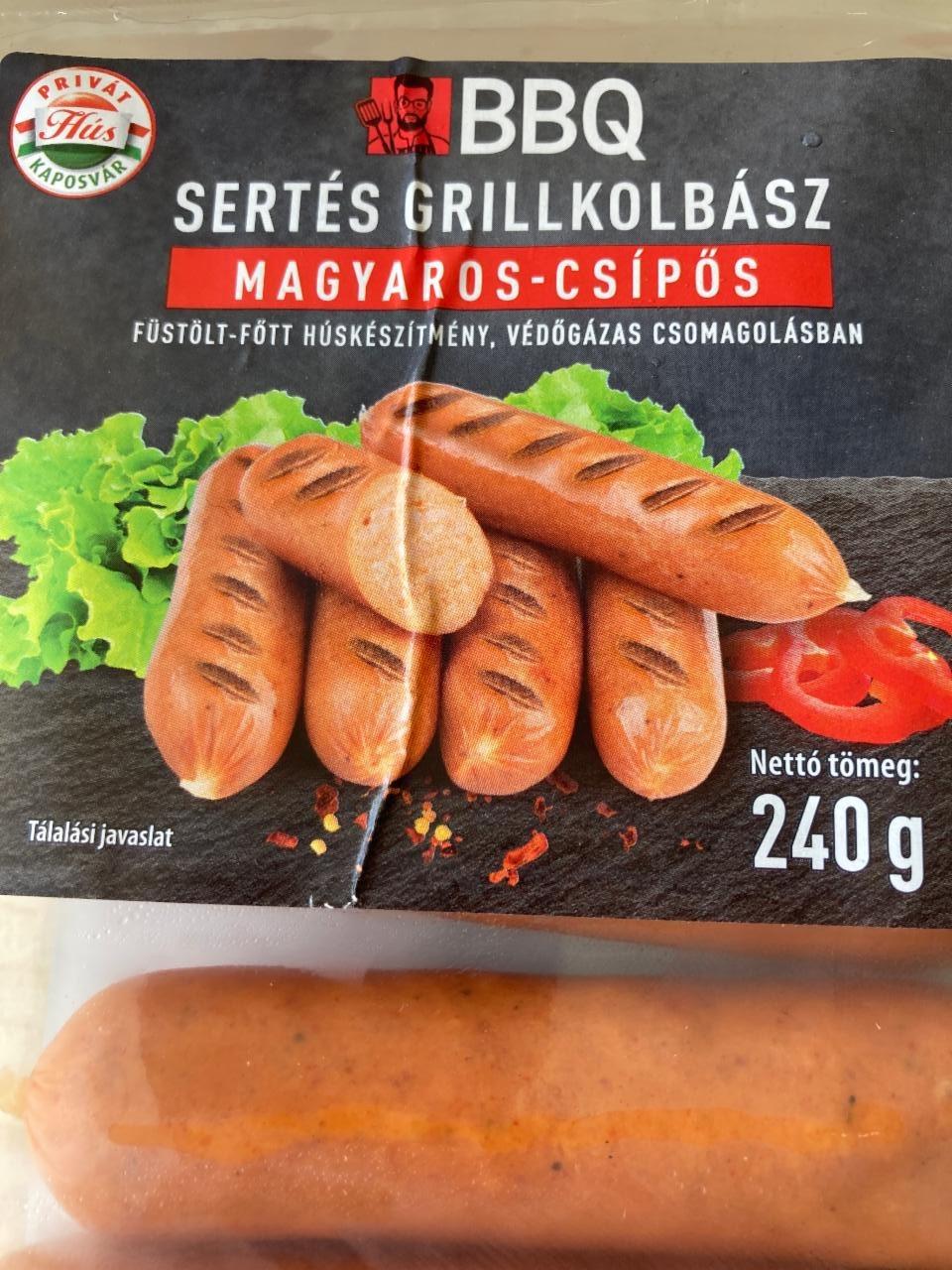 Képek - BBQ sertés grillkolbász magyaros csipős Privát hús
