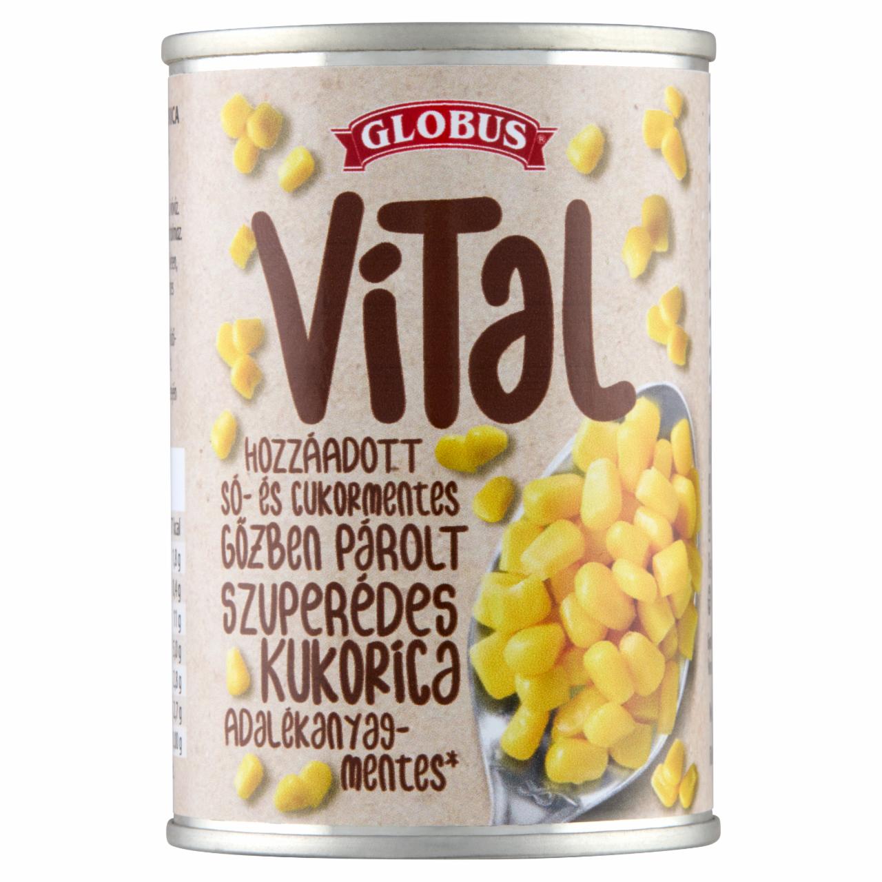 Képek - Globus Vital gőzben párolt szuperédes kukorica 110 g