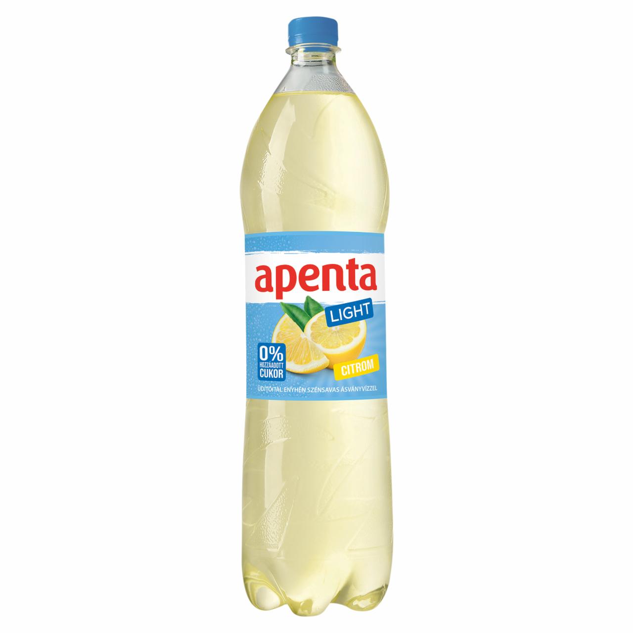 Képek - Apenta Light Citrom energiamentes enyhén szénsavas üdítőital édesítőszerekkel 1,5 l