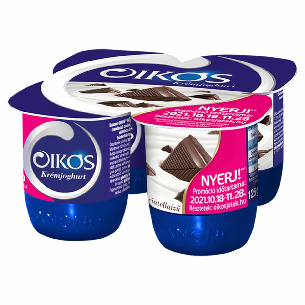 Képek - Danone Oikos Görög stracciatellaízű élőflórás krémjoghurt 4 x 125 g