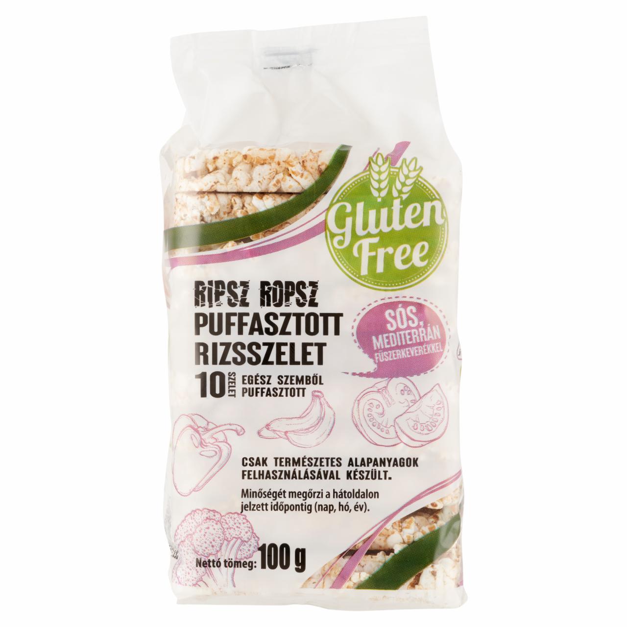 Képek - Ripsz Ropsz puffasztott rizsszelet sós, mediterrán fűszerkeverékkel 100 g
