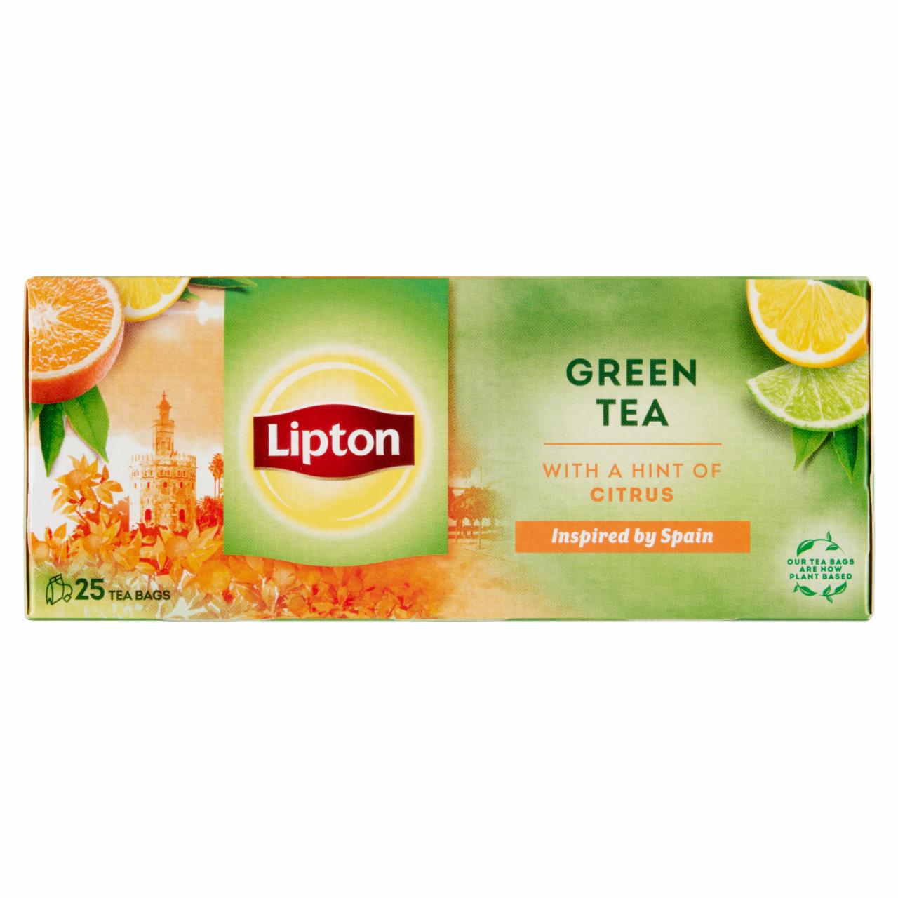 Képek - Lipton citrus ízesítésű zöld tea 25 filter 32,5 g