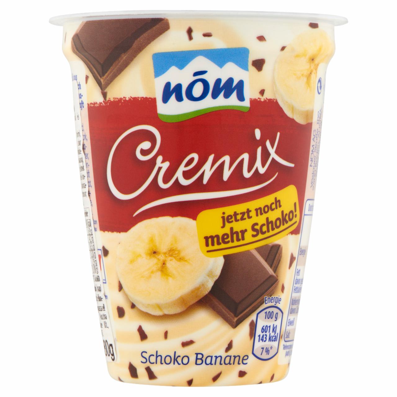 Képek - NÖM Cremix krémes joghurt banánnal és csokoládéreszelékkel 180 g