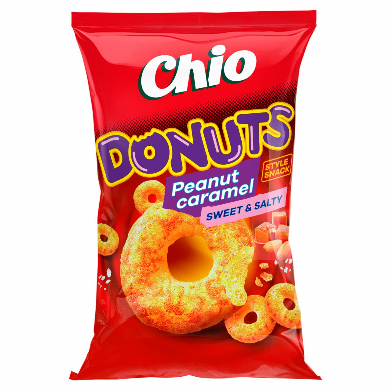 Képek - Chio Donuts extrudált földimogyorós és karamellás ízű kukoricasnack 80 g