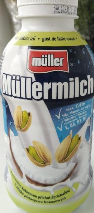 Képek - Müller Müllermilch pisztácia és kókusz ízű zsírszegény tejkészítmény 377 ml