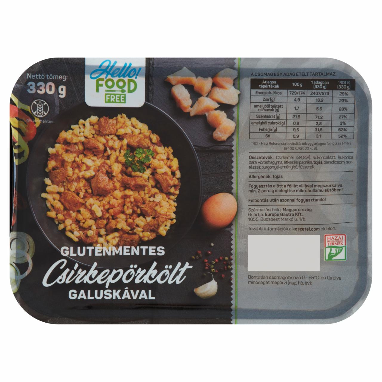 Képek - Gluténmentes csirkepörkölt galuskával Hello Food