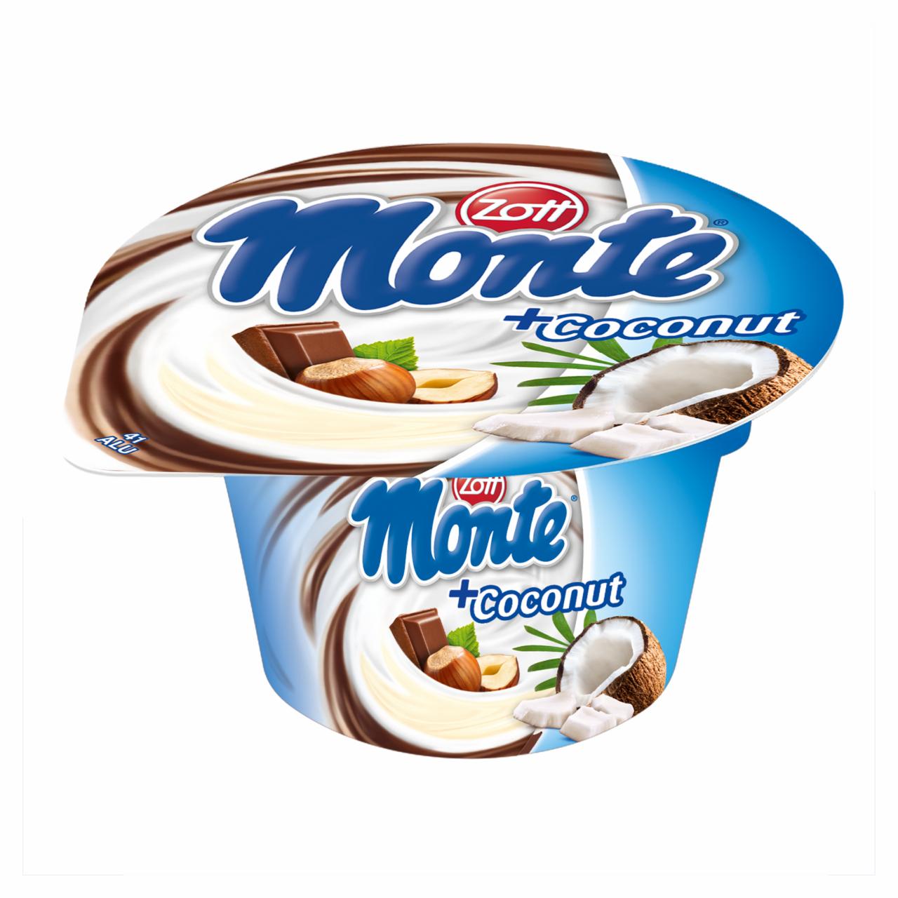 Képek - Zott Monte csokoládés és mogyorós tejdesszert kókuszöntettel 150 g