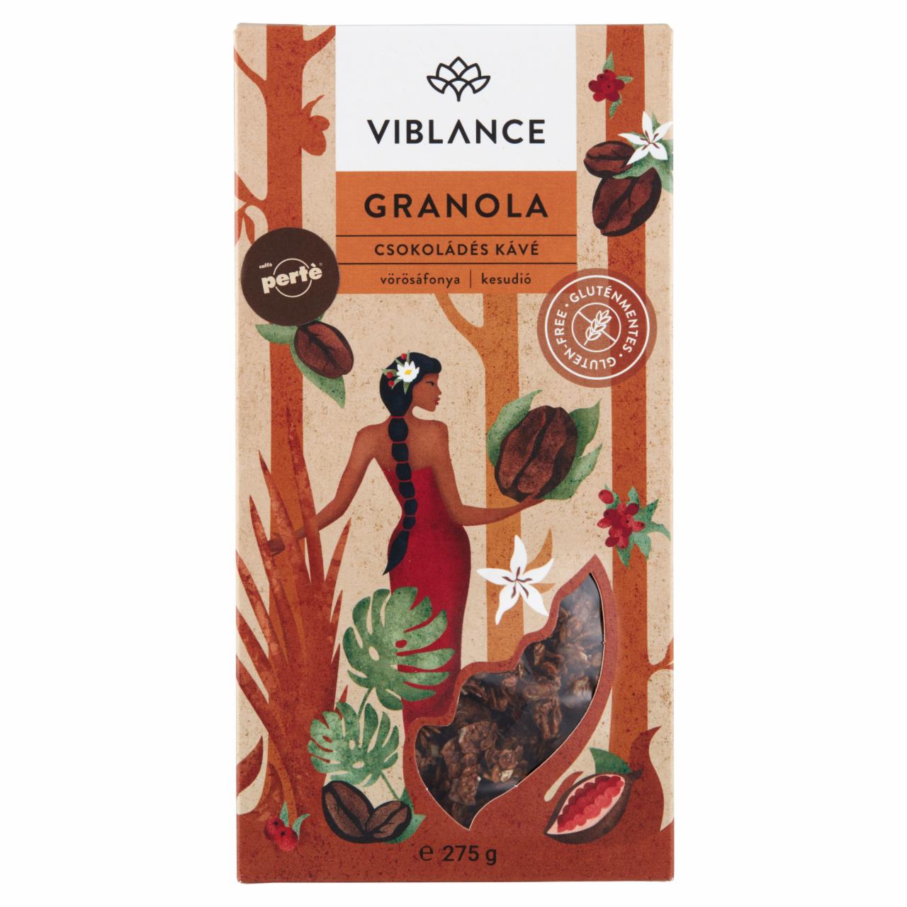 Képek - Viblance gluténmentes csokoládés kávé granola 275 g