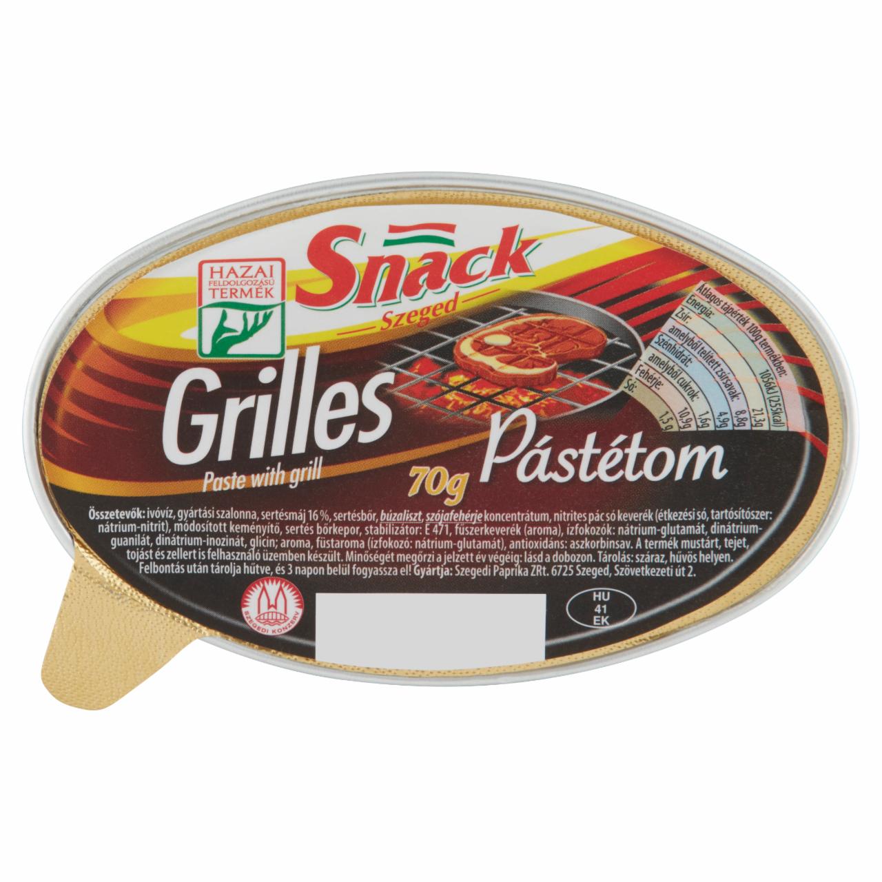 Képek - Snack Szeged grilles pástétom 70 g