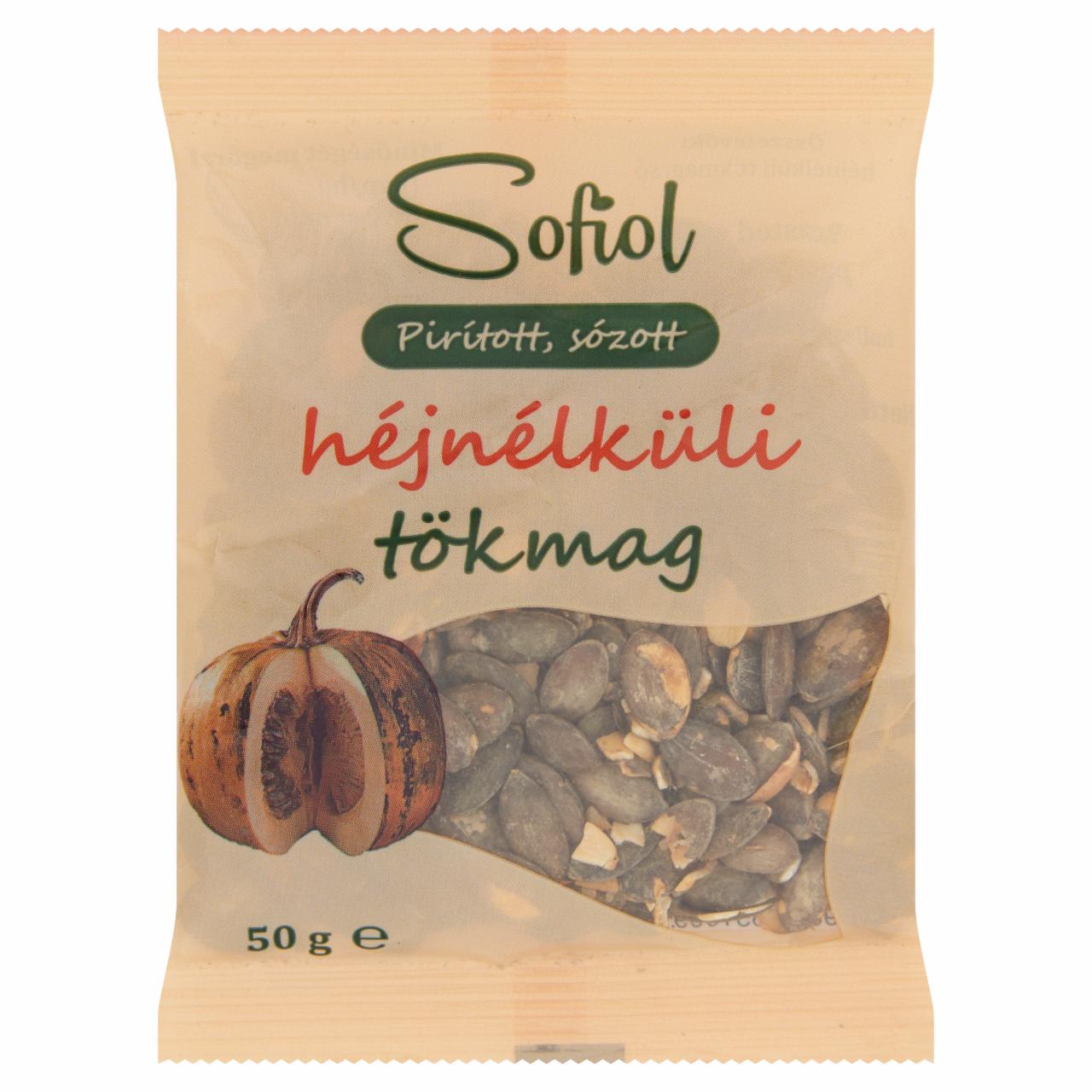 Képek - Sofiol pirított, sózott héj nélküli tökmag 50 g