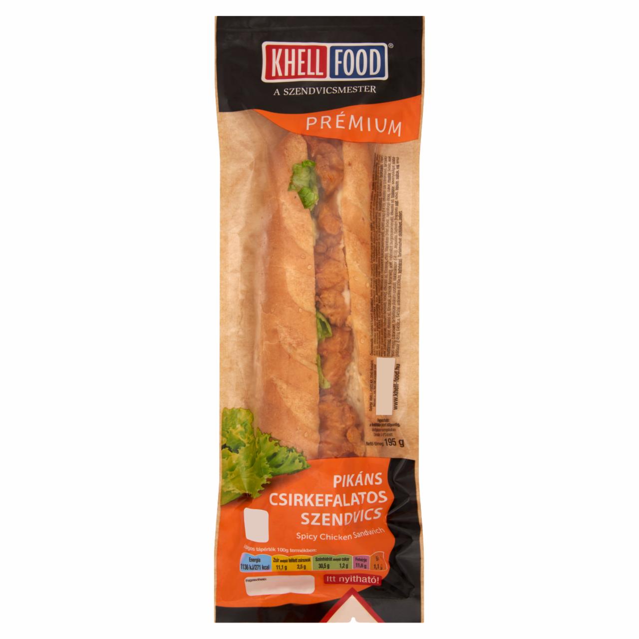 Képek - Khell-Food Prémium pikáns csirkefalatos szendvics 195 g