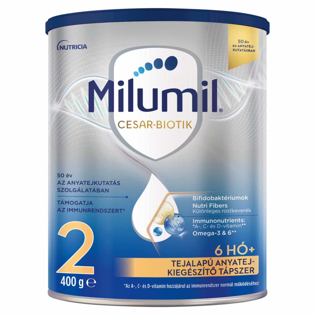 Képek - Milumil Cesar-Biotik 2 tejalapú anyatej-kiegészítő tápszer 6 hó+ 400 g