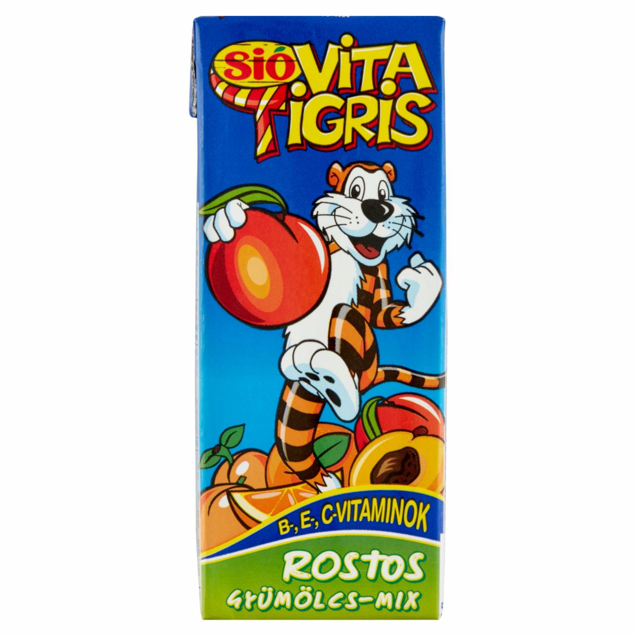 Képek - Sió Vitatigris rostos gyümölcs-mix vegyes gyümölcsital 0,2 l