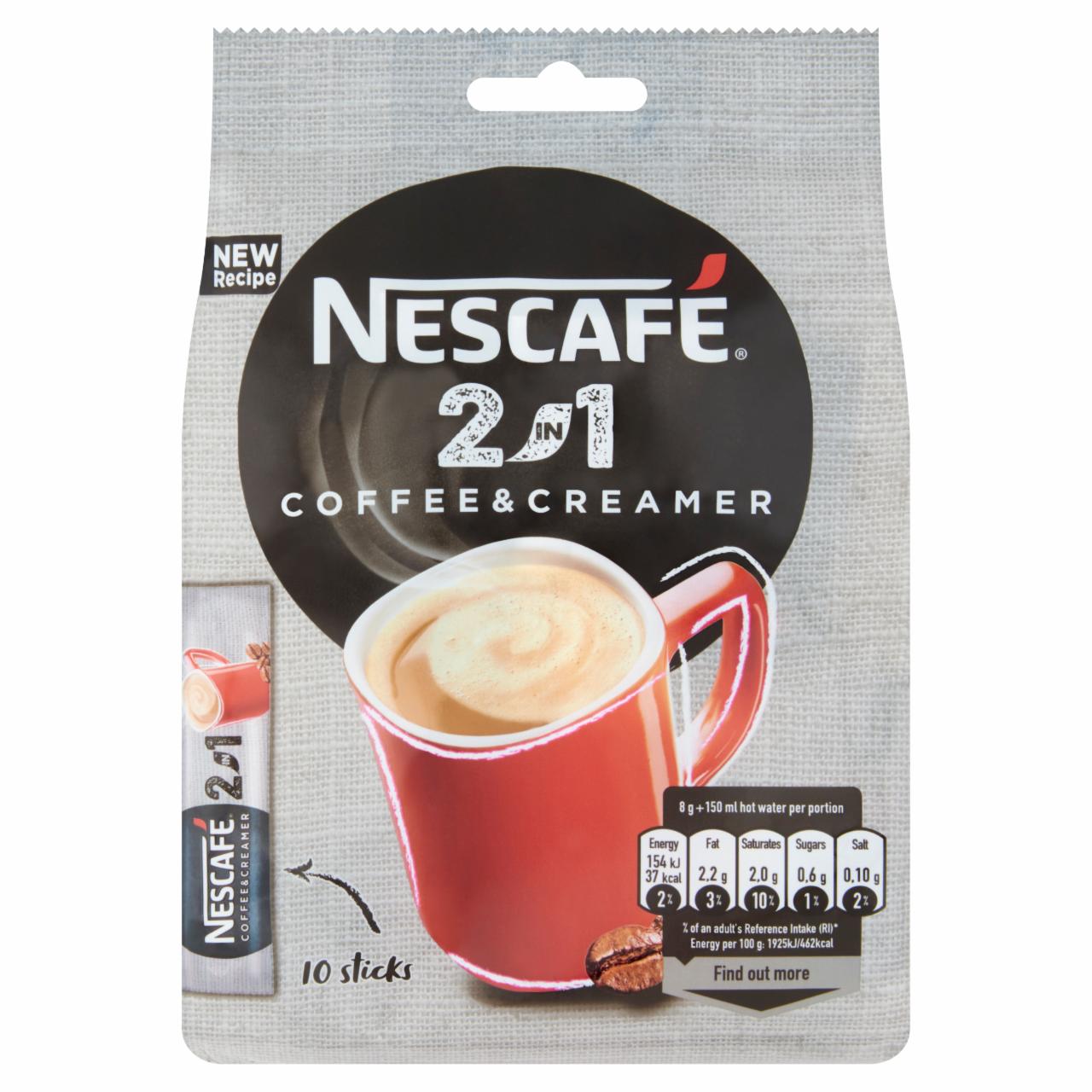 Képek - Nescafé 2in1 azonnal oldódó kávéspecialitás 10 x 8 g (80 g)
