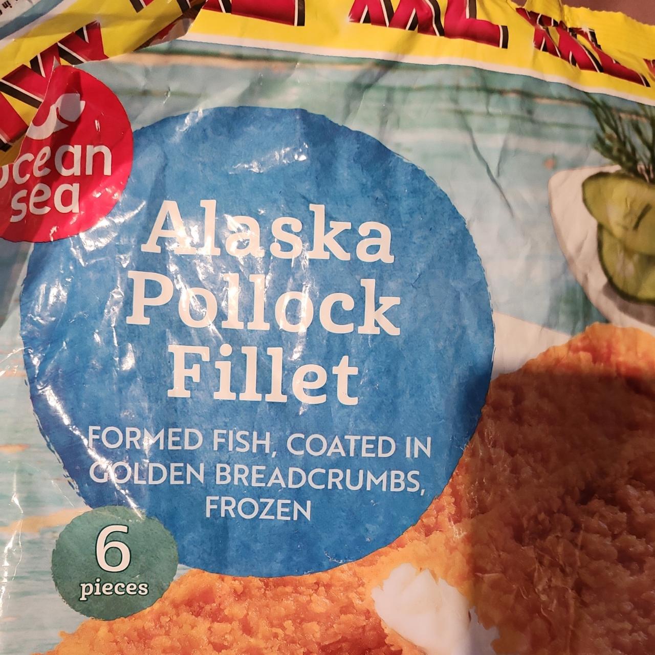 Képek - Alaska Pollock fillet coated in golden breadcrumbs Ocean Sea
