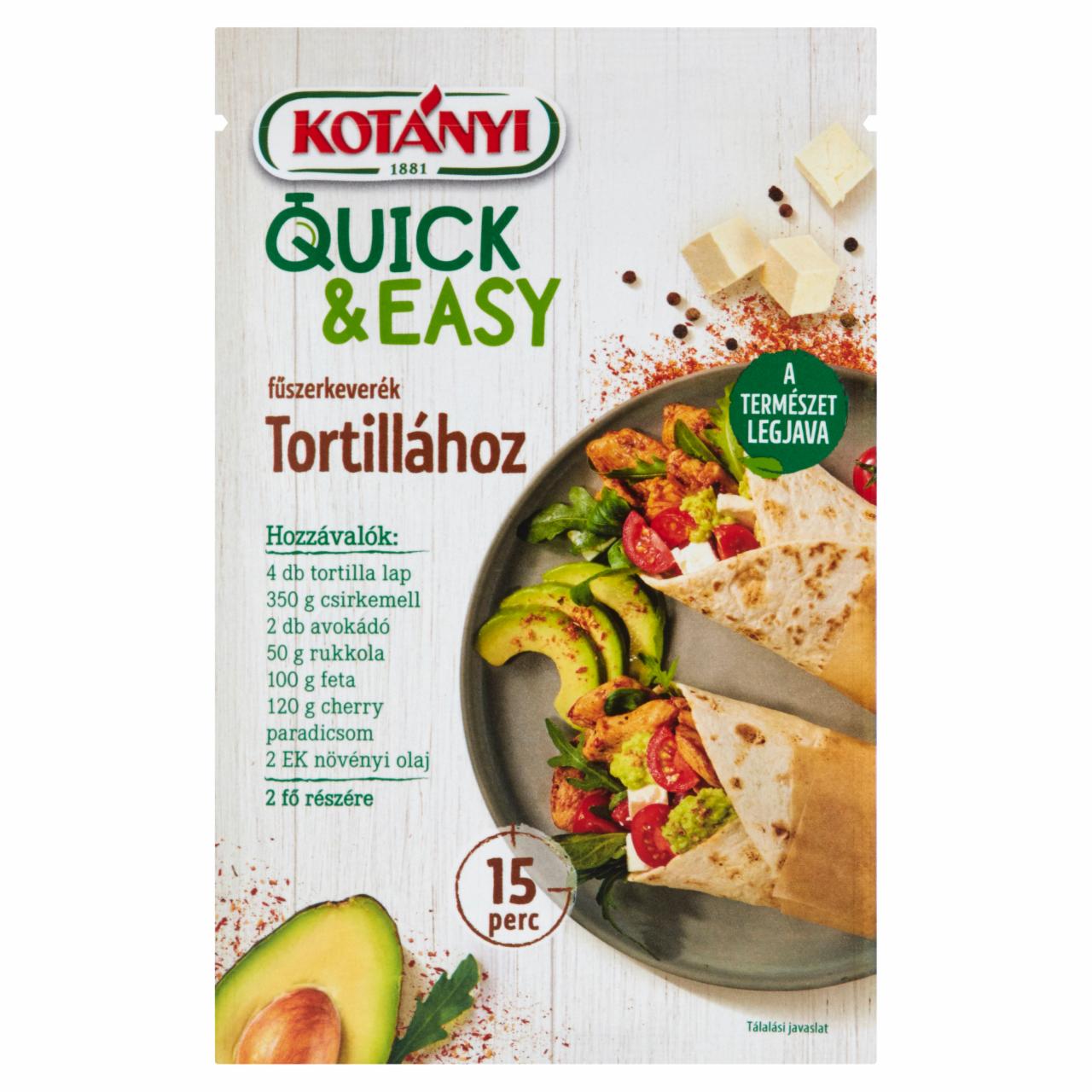 Képek - Kotányi Quick & Easy fűszerkeverék tortillához 20 g