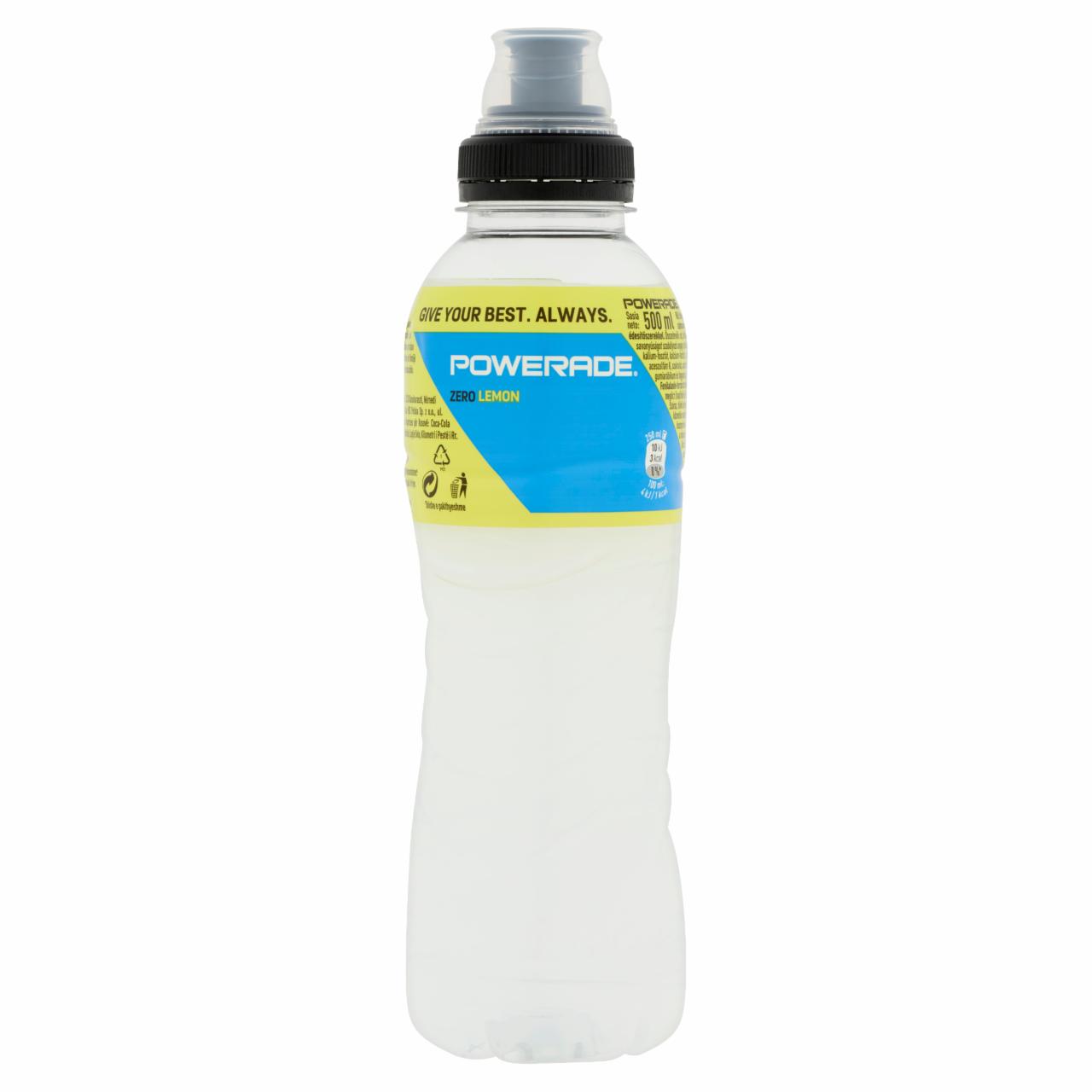Képek - Powerade Zero Lemon energiamentes, szénsavmentes üdítőital édesítőszerekkel 500 ml
