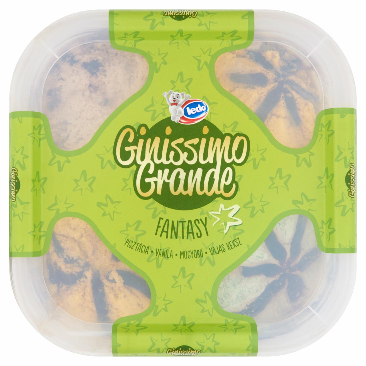 Képek - Ledo Ginissimo Grande Fantasy mogyorós, pisztáciás, vajas keksz ízű és vanília jégkrém 1650 ml