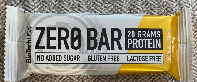 Képek - BioTechUSA Zero Bar csokoládé-banán ízű magas fehérjetartalmú szelet édesítőszerekkel 50 g