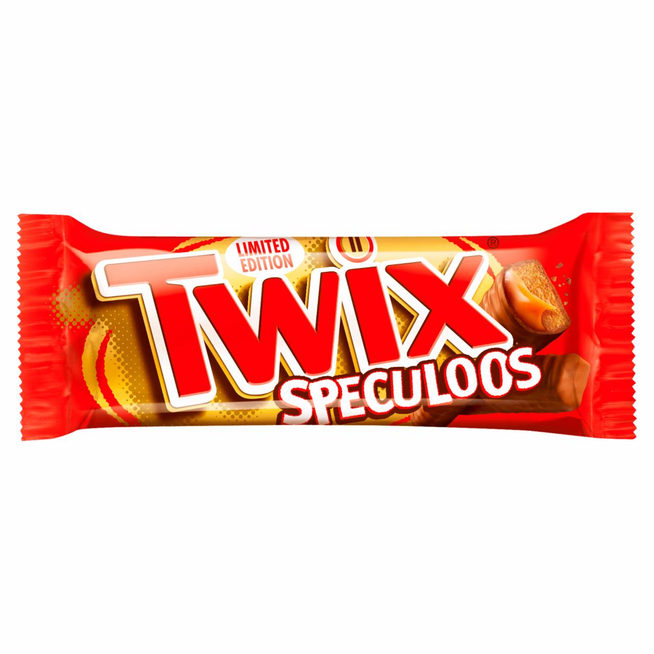 Képek - Twix Speculoos keksz fűszerkeverékkel és karamellával, tejcsokoládéba mártva 2 x 23 g (46 g)