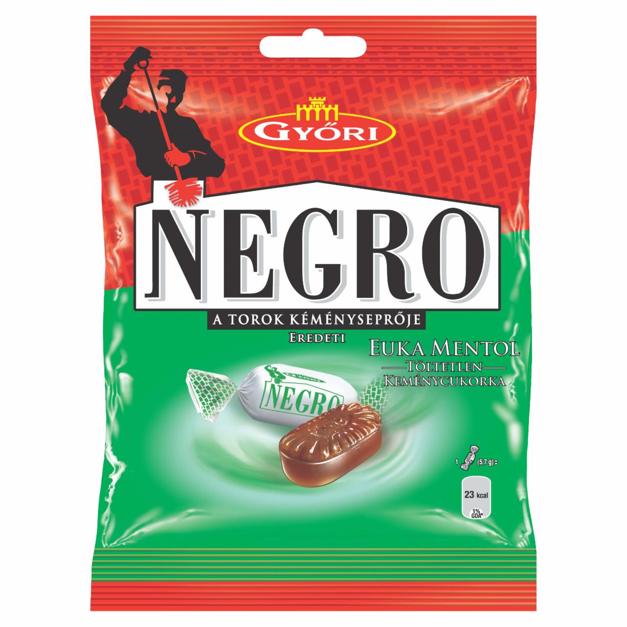 Képek - Győri Negro euka mentol ízű töltetlen keménycukorka 79 g