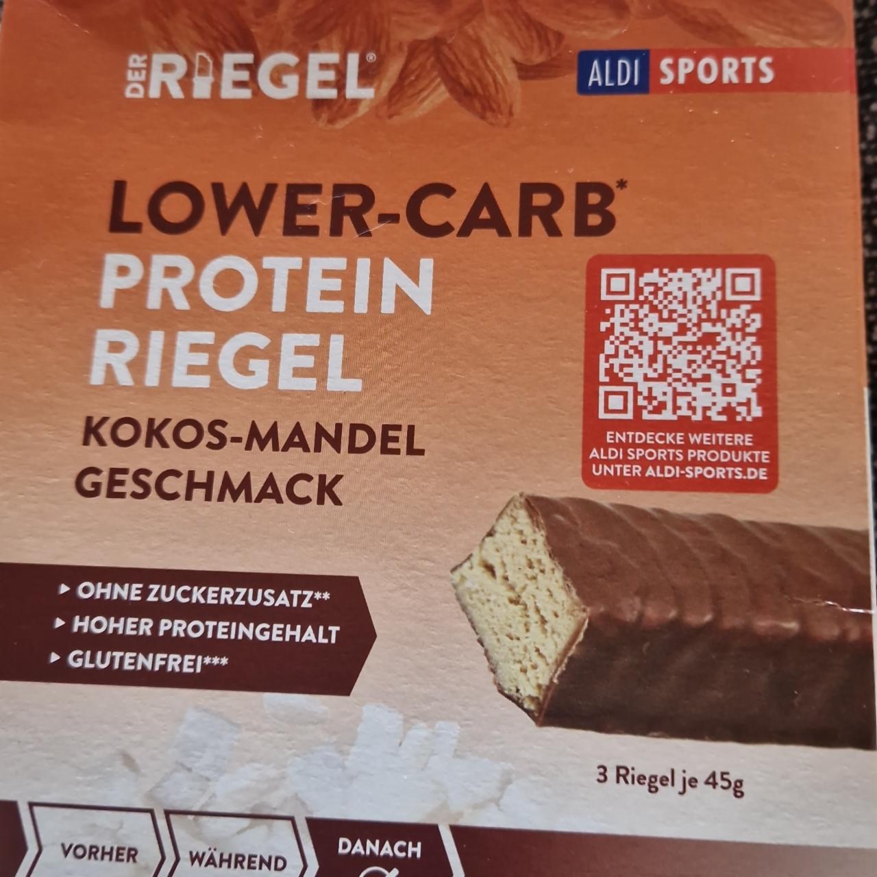 Képek - Lower-carb protein riegel Kokos-mandel geschmack Aldi sports