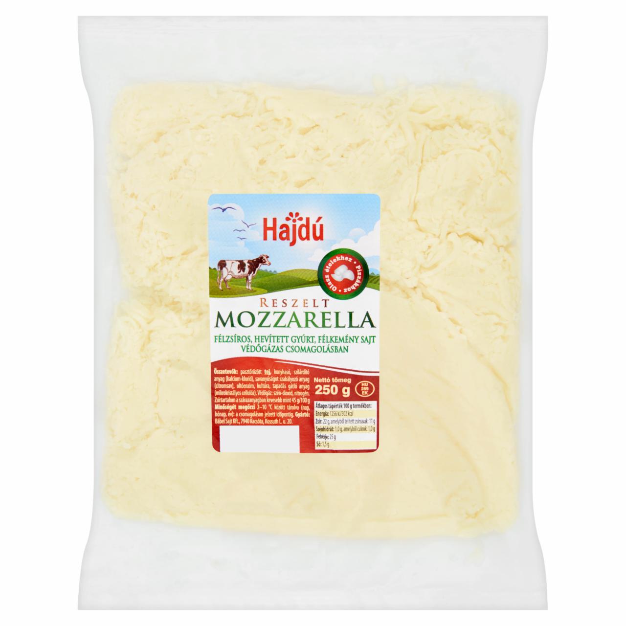 Képek - Hajdú félzsíros, félkemény, reszelt mozzarella sajt 250 g