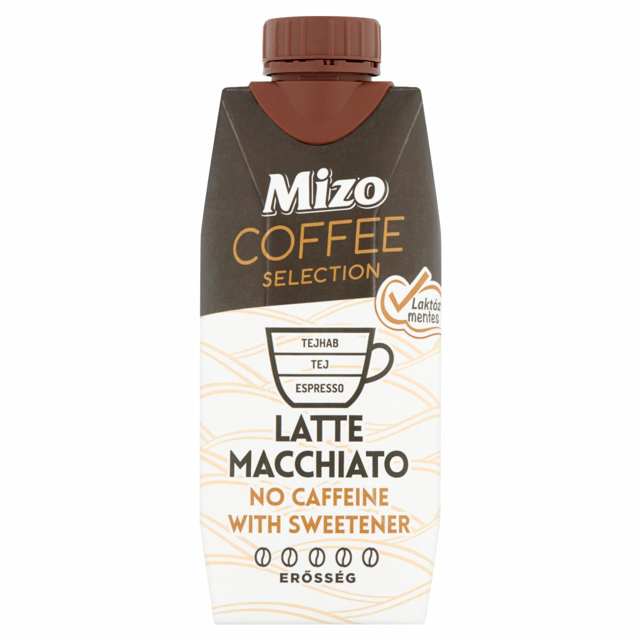 Képek - Mizo Coffee Selection Latte Macchiato UHT, laktóz-, és koffeinmentes kávés tej édesítőszerrel 330 ml