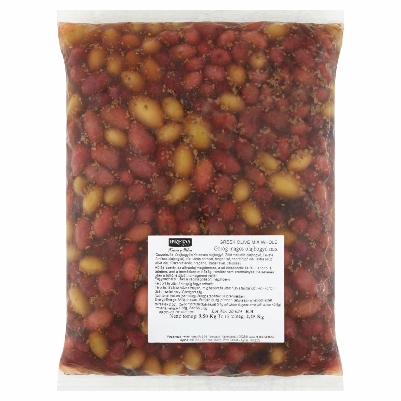 Képek - Bretas görög magos olajbogyó mix 3,5 kg