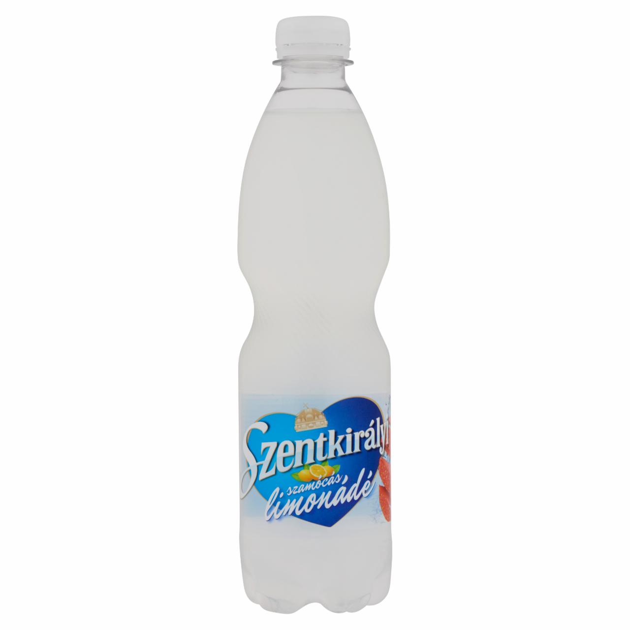 Képek - Szentkirályi enyhén szénsavas szamócás limonádé cukorral és édesítőszerrel 500 ml