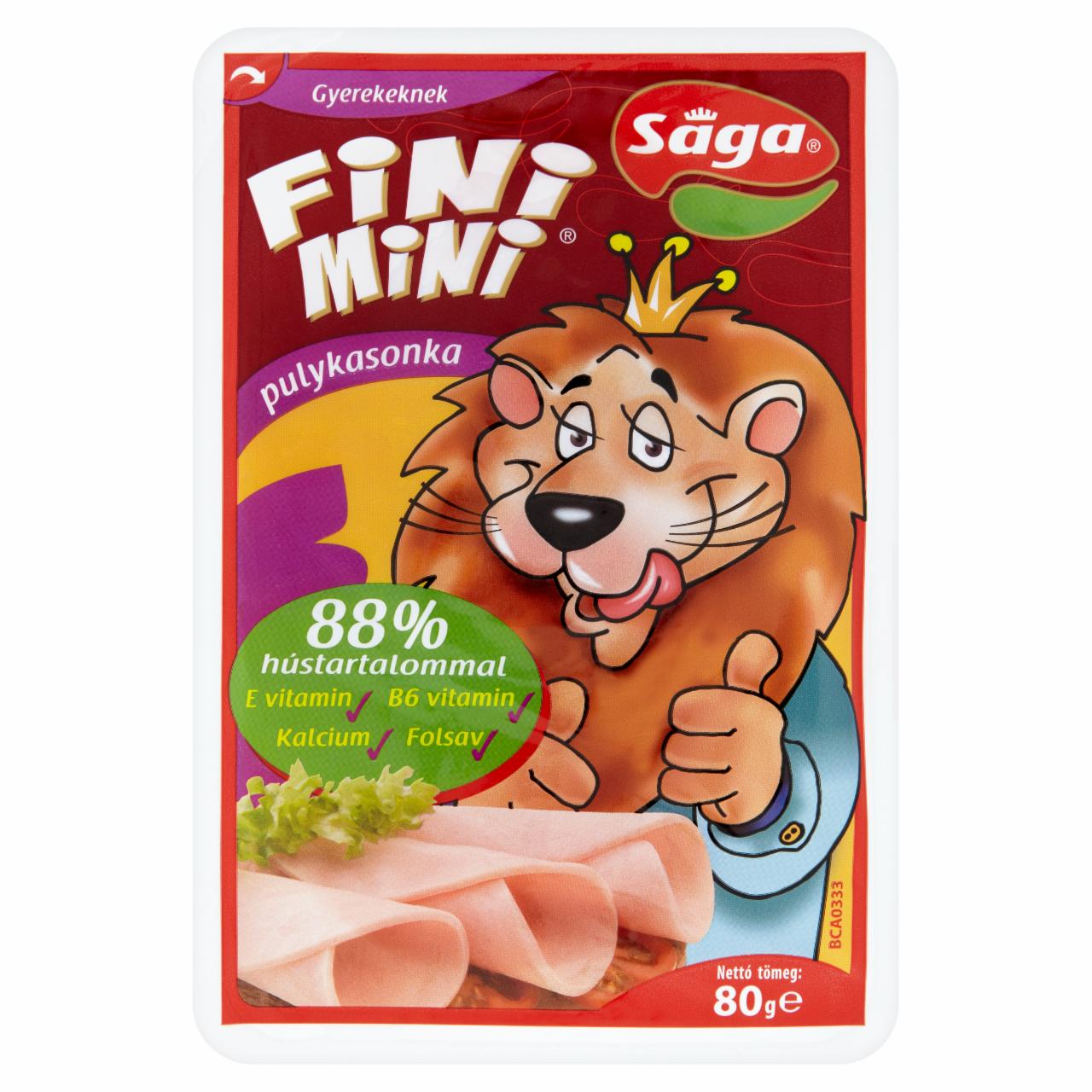 Képek - Sága Fini Mini pulykasonka 80 g