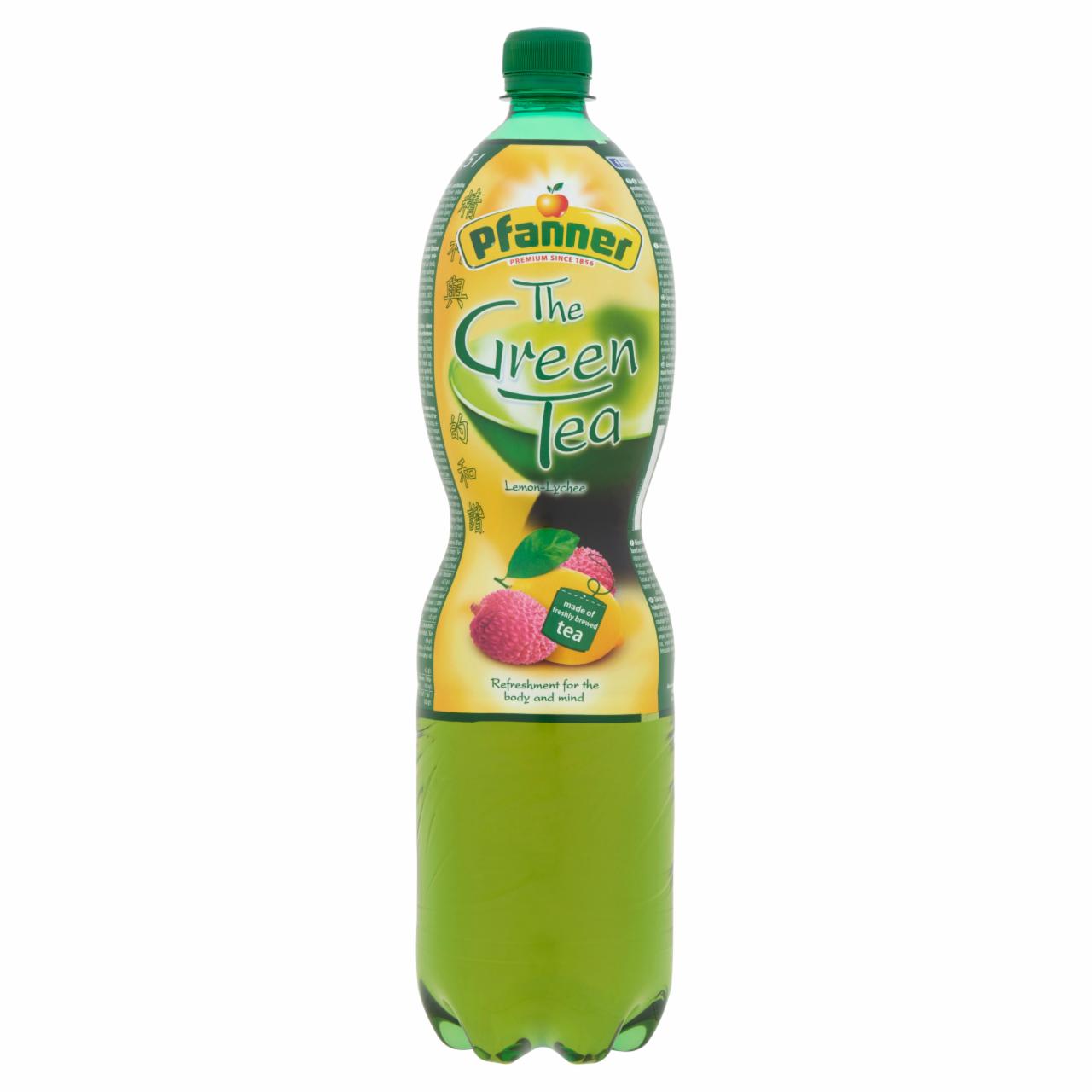 Képek - Pfanner zöld tea ital citrom-lychee ízesítéssel 1,5 l